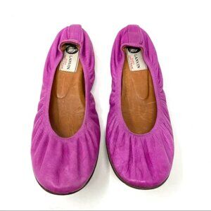 LANVIN pink-ish leather ballet flats, size 40